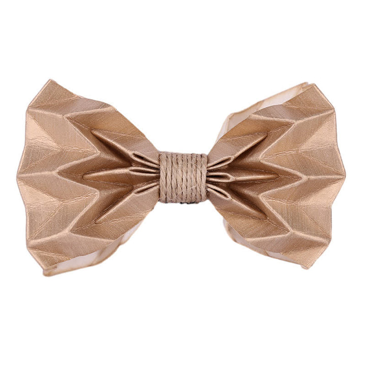 Men's Creative Environmental Kraft Paper Bow Tie - Wheat With Rope - image 2