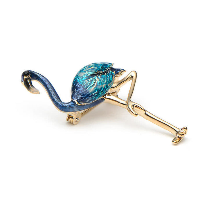 Women's Exotic Enamel Flamingo Brooch - image 8