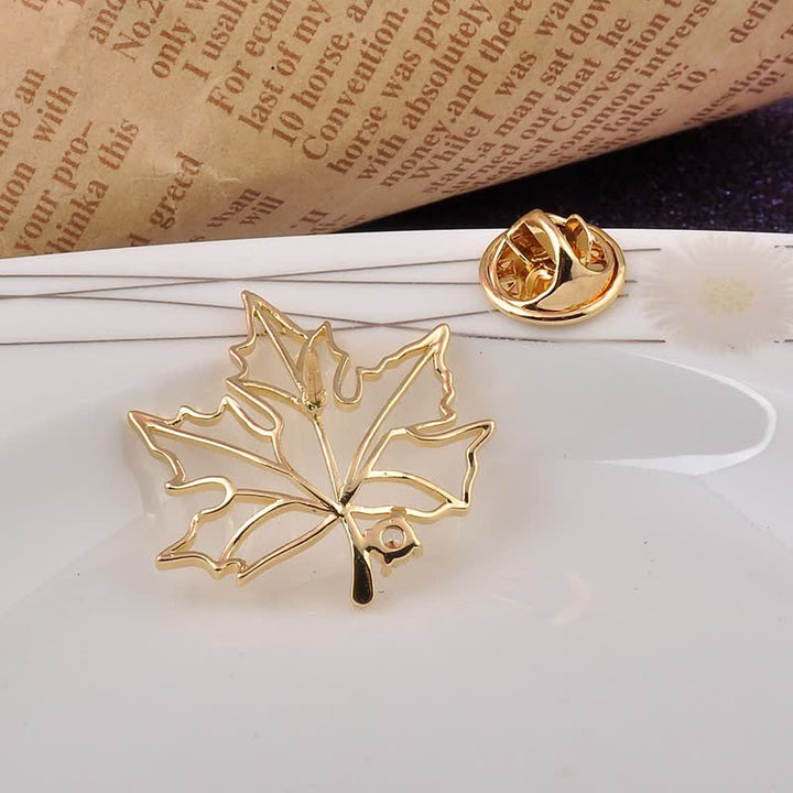 Women's Autumn Gold Maple Leaf Brooch - image 7