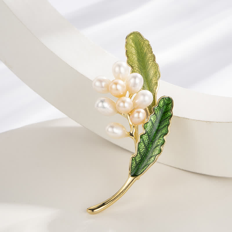 Women's Freshwater Pearl Jasmine Brooch - Jasmine - image 0
