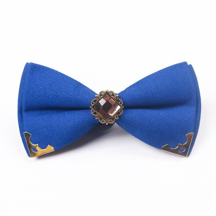 Men's Gem Golden Edge Cotton Bow Tie - Royal - image 11