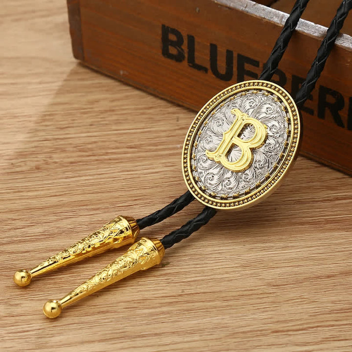 Western Cowboy Shirt Accessory Alphabet A To Z Bolo Tie - B - image 5