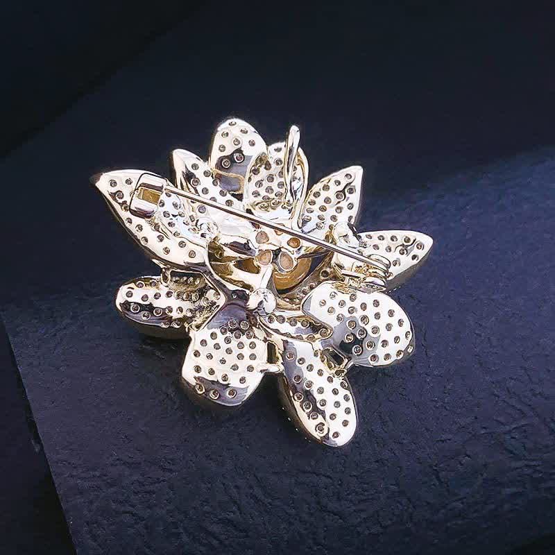 Women's Temperament Bead Lotus Brooch - image 2
