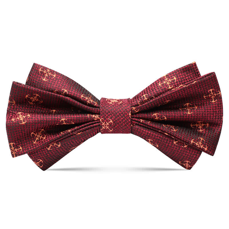 Men's Casual Burgundy Voyager Rudder Bow Tie - Burgundy - image 0