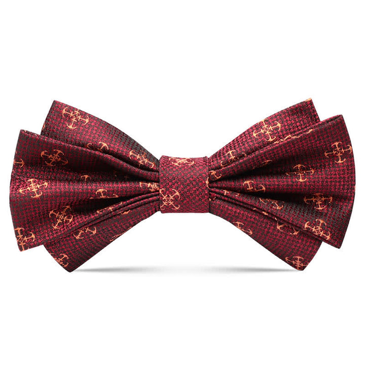 Men's Casual Burgundy Voyager Rudder Bow Tie - Burgundy - image 0