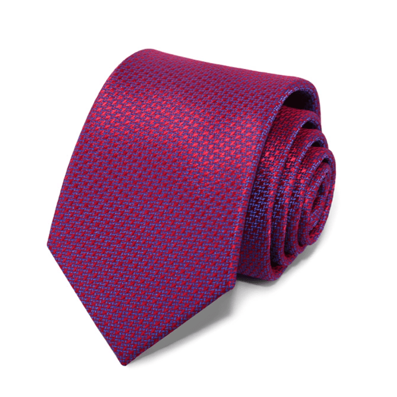 2Pcs Men's Noble Violet Red Gradient Necktie Set - image 0