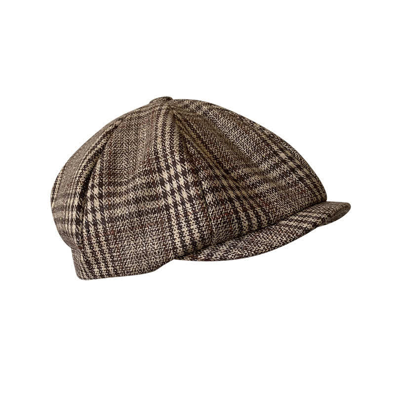 Ivy Gentlemen Plaid Octagonal Beret Cap - image 6