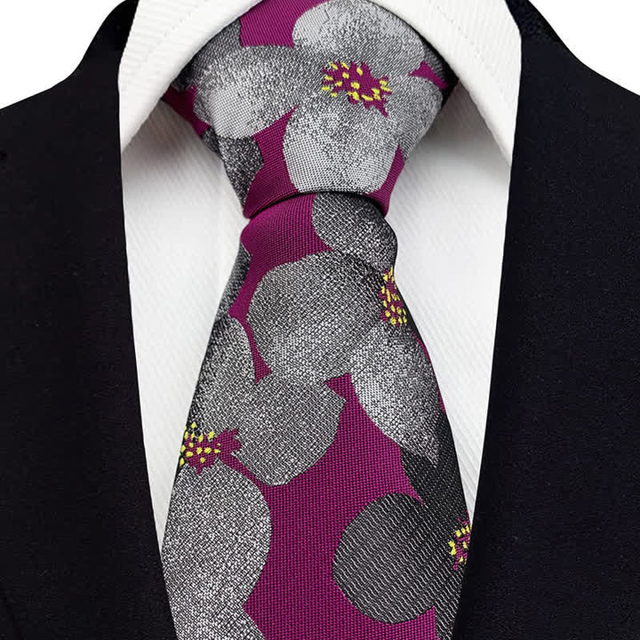 Men's Elegant Large Blossom Floral Necktie - image 5