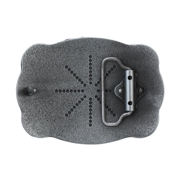 Men's DIY Retro Initial Letter Square Buckle Leather Belt - image 2