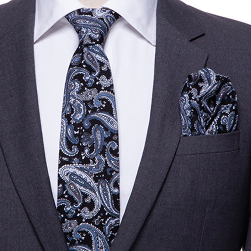 2Pcs Men's Exotic Paisley Necktie Set - image 13