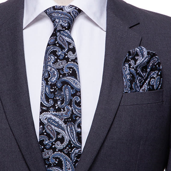 2Pcs Men's Exotic Paisley Necktie Set - image 13