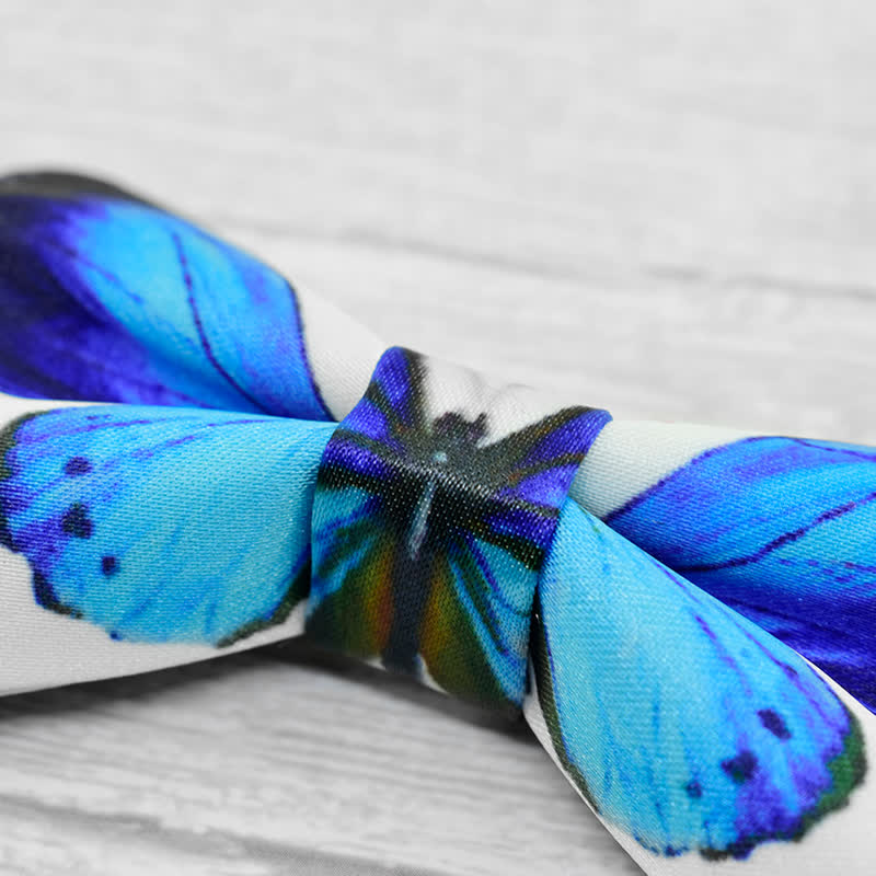 Men's Lifelike Printed Butterfly Bow Tie - image 3