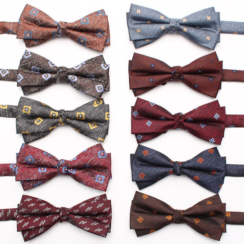 Men's Geometrical Business Office Bow Tie - image 1