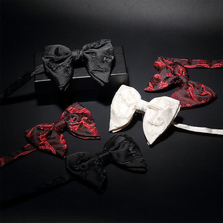 Men's Flame Floral Oversized Pointed Bow Tie - image 2