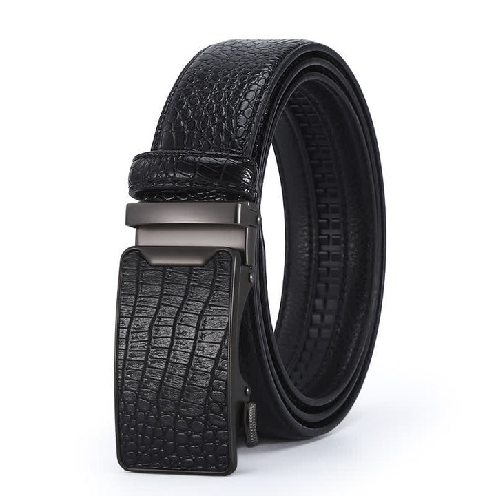 Men's Luxury Crocodile Skin Pattern Leather Belt - Style #4 - 44 - image 12