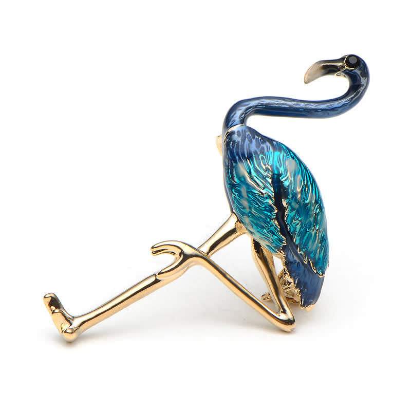Women's Exotic Enamel Flamingo Brooch - image 9