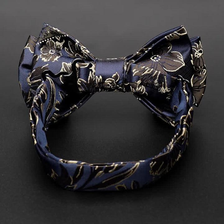 Men's Harmony Irises Cherry Blossom Floral Bow Tie - image 13