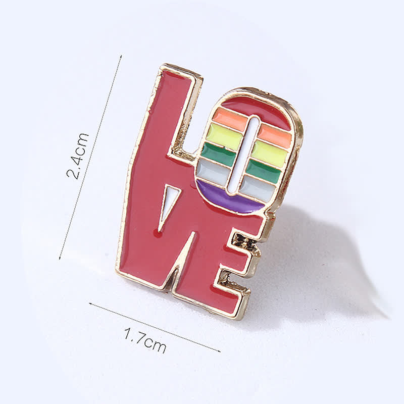 4Pcs Love Is Love Rainbow Flag Pride Brooch - image 5