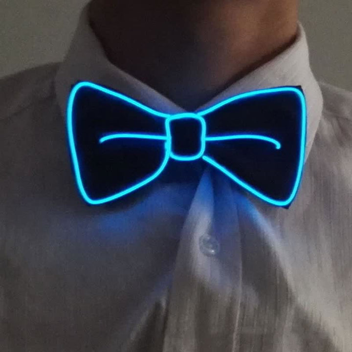 Men's LED Luminous Glowing Bow Tie - Blue - image 20
