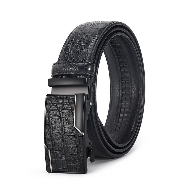 Men's Luxury Crocodile Skin Pattern Leather Belt - Style #9 - 44 - image 17