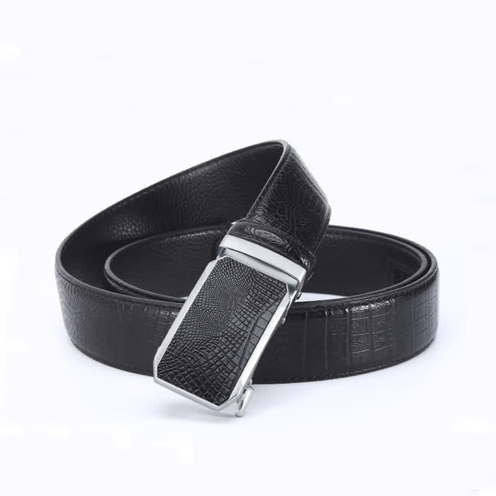 Men's Luxury Crocodile Skin Pattern Leather Belt - image 4