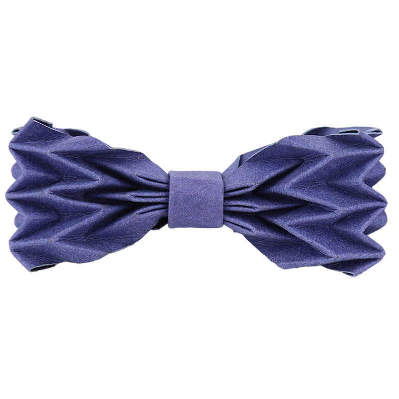 Men's Creative Environmental Kraft Paper Bow Tie - Blue - image 16