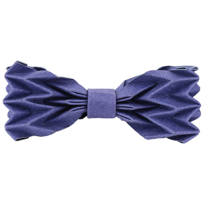 Men's Creative Environmental Kraft Paper Bow Tie - Blue - image 16