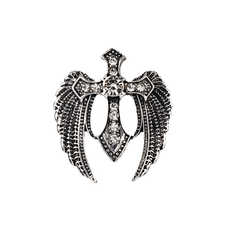 Men's Soar In Faith Wings Cross Brooch - image 7