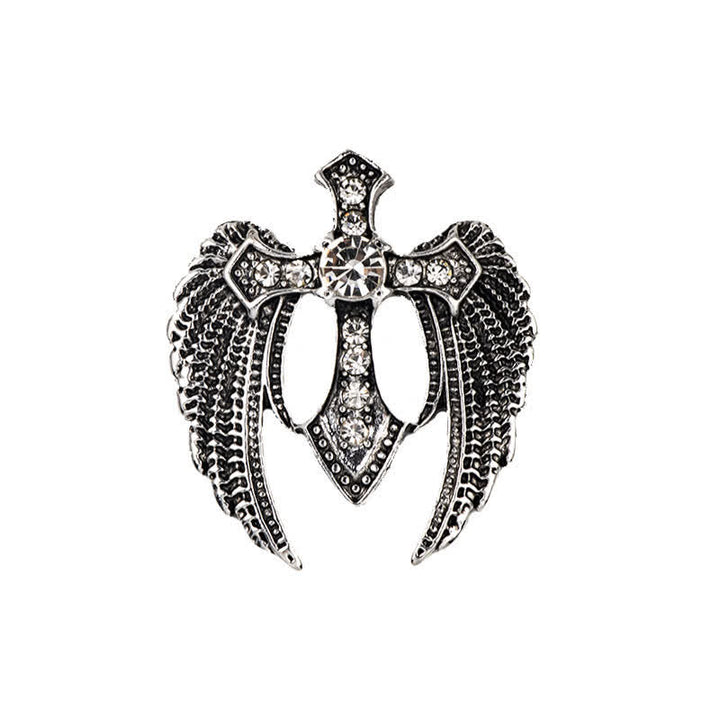 Men's Soar In Faith Wings Cross Brooch - image 7