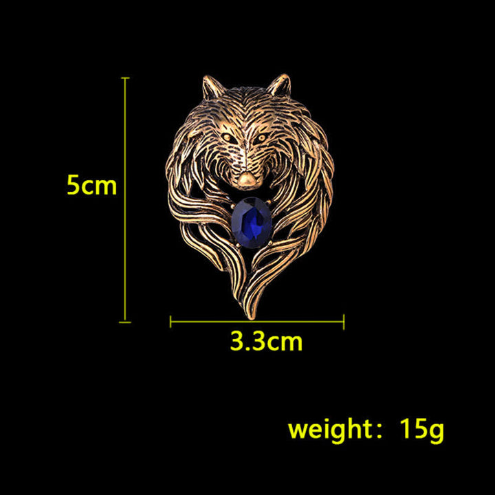 Men's Legend Wolf Head Brooch - image 6