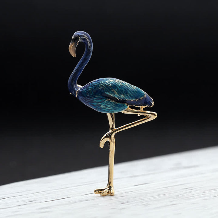 Women's Exotic Enamel Flamingo Brooch - image 7