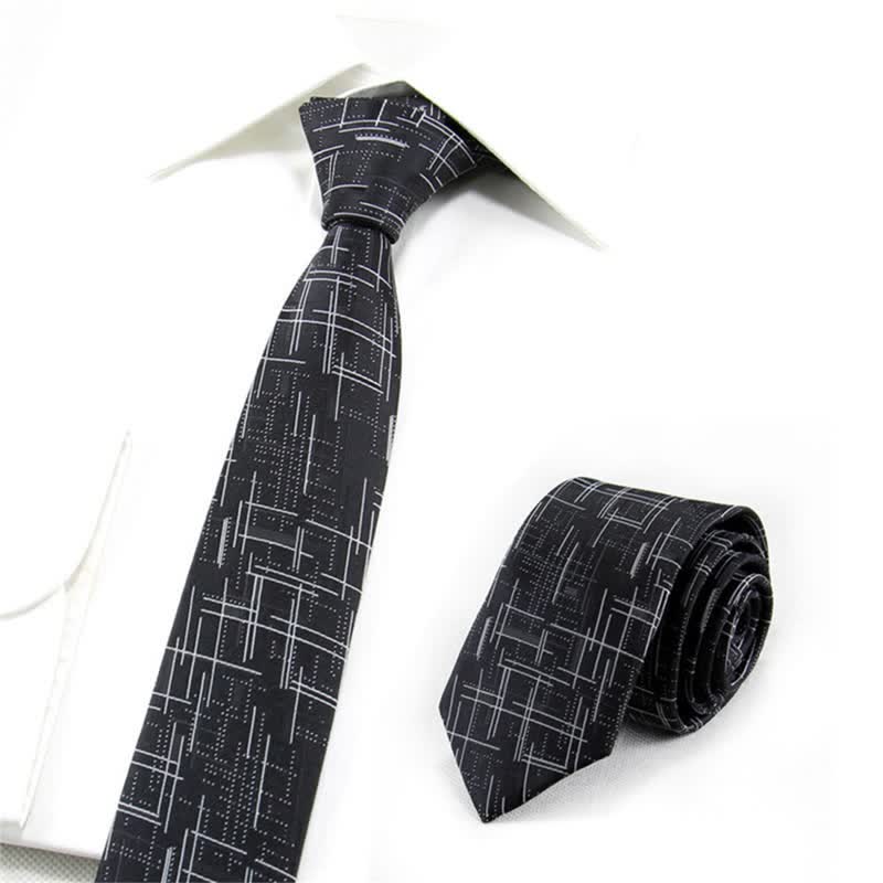 Men's Cool Modern Dazzeling Line Slim Necktie - image 1