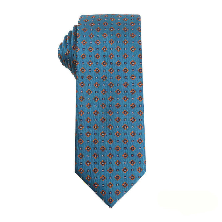 Men's Business Lake Blue Series Necktie - Geometry - image 2