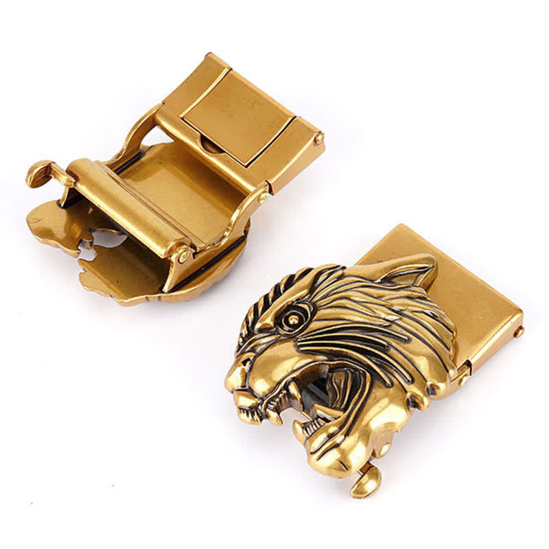 Men's Roaring Tiger Head Nylon Belt - image 7