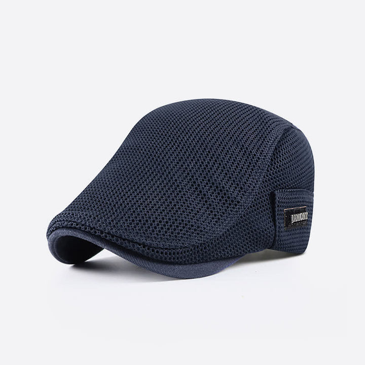 Stylish Sport Breathable Mesh Beret Cap  - Navy - Adjustable (about 22"-23 5/8") - image 9