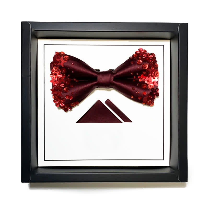 Men's Sequin Flourishing Bow Tie Pocket Square - image 9