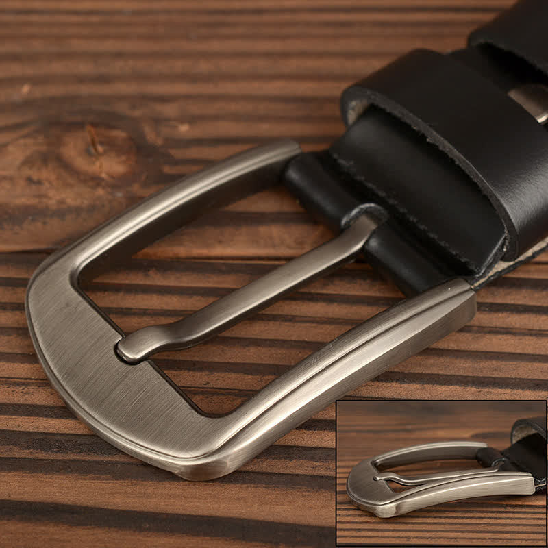 Men's Floral Embossed Pattern Leather Belt - image 9
