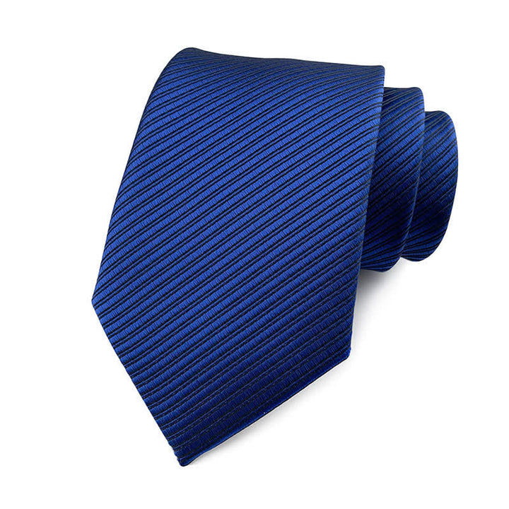 Men's Solid Color Discreet Twill Work Necktie - Navy - image 0