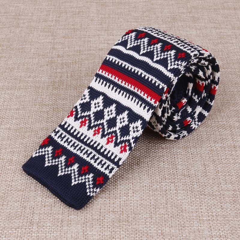 Men's Exotic Skinny Knitted Necktie - Style #11 - image 13