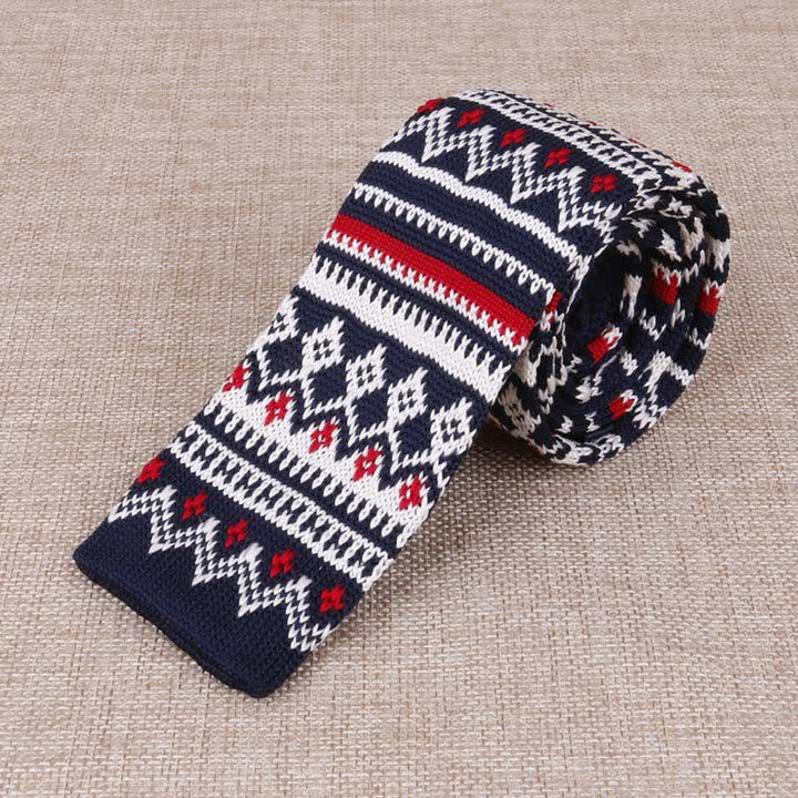 Men's Exotic Skinny Knitted Necktie - Style #11 - image 13