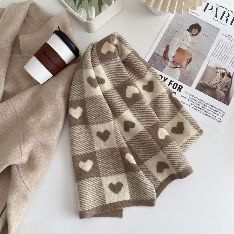 Women's Chunky Love Plaid Double-Sided Scarf - image 8