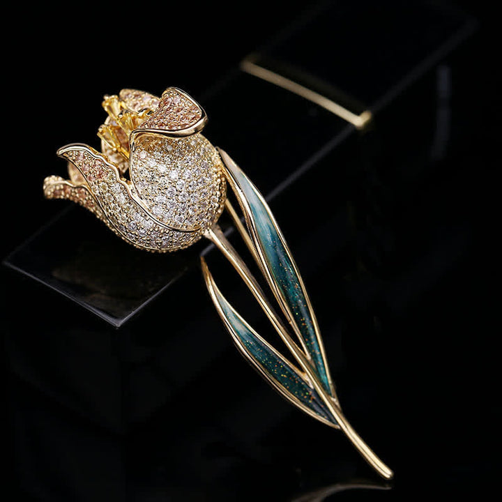 Women's Deep Love Tulip Brooch - image 9