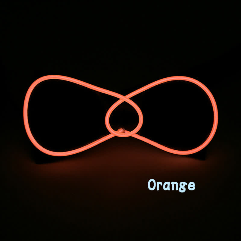 Flashing Round LED Glowing Bow Tie - Orange - image 8