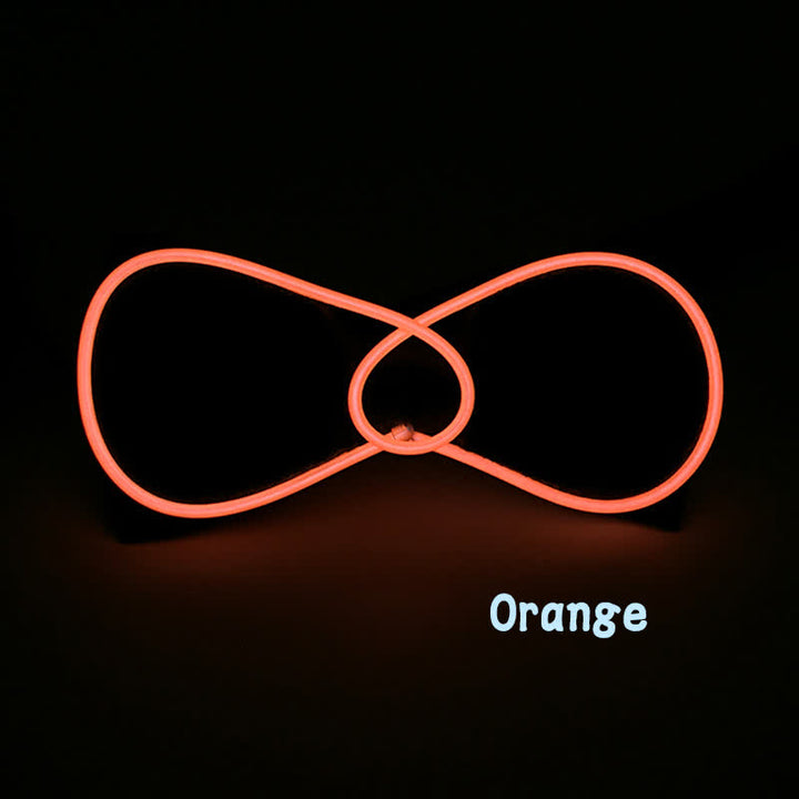 Flashing Round LED Glowing Bow Tie - Orange - image 8