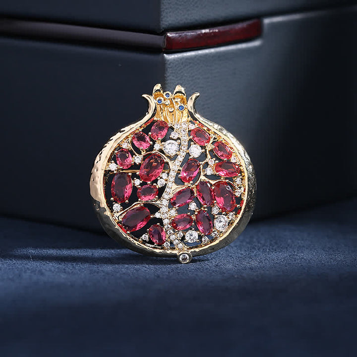 Women's Elegant Insect Pomegranate Brooch - Red - image 0