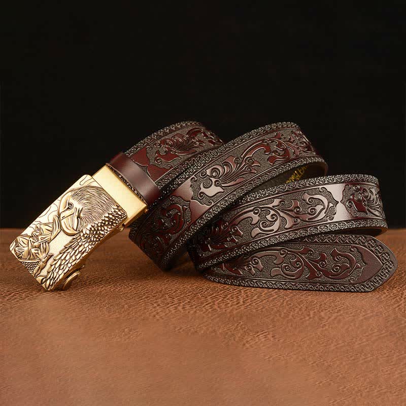 Men's Landscape Animal Eagle Leather Belt - image 3
