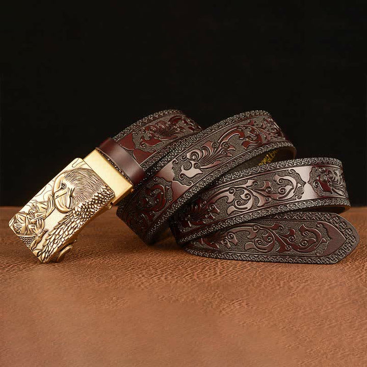 Men's Landscape Animal Eagle Leather Belt - image 3