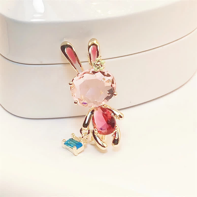 Women's Pink Bunny Little Rabbit Brooch - image 4