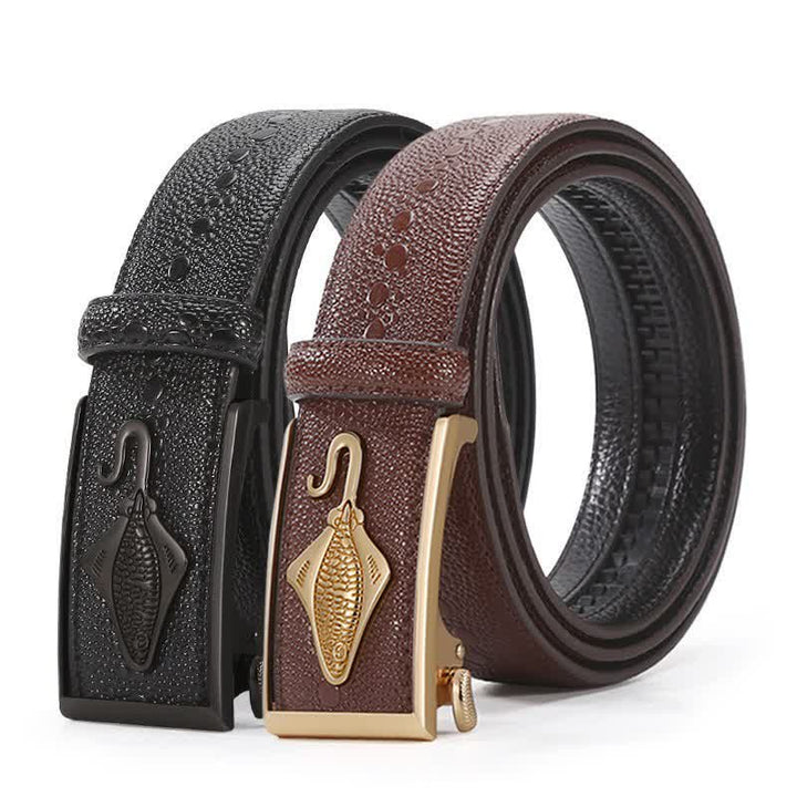 Men's Pearl Crocodile Pattern Leather Ratchet Belt - image 0