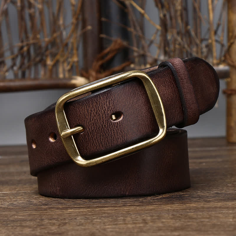 Men's Chic Distressed Cracked Leather Belt - image 2